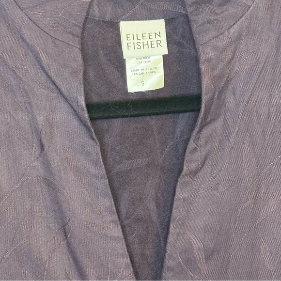 Eileen Fisher Sweater Cardigan Rayon Ladies Long Sleeve Purple Floral - Picture 3 of 4